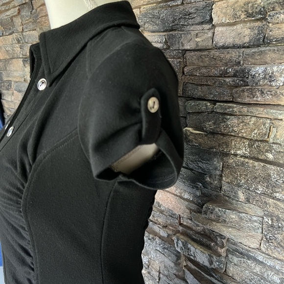 Carole Little Black Sheath Midi Dress with Notched Collar - Picture 4 of 12